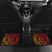 Custom Papua New Guinea Cricket Car Mats Go Barramundis LT9 Set 2pcs - Back Black - Polynesian Pride