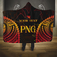 Custom Papua New Guinea Cricket Hooded Blanket Go Barramundis LT9 One Size Black - Polynesian Pride