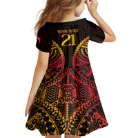 Custom Papua New Guinea Cricket Kid Short Sleeve Dress Go Barramundis