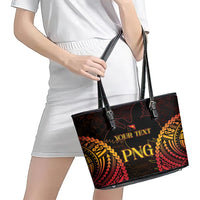 Custom Papua New Guinea Cricket Leather Tote Bag Go Barramundis LT9 - Polynesian Pride
