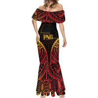 Custom Papua New Guinea Cricket Mermaid Dress Go Barramundis LT9 - Polynesian Pride