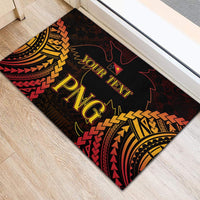 Custom Papua New Guinea Cricket Rubber Doormat Go Barramundis LT9 - Polynesian Pride
