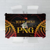 Custom Papua New Guinea Cricket Tablecloth Go Barramundis LT9 Black - Polynesian Pride