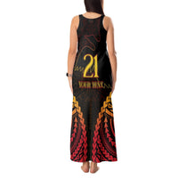 Custom Papua New Guinea Cricket Tank Maxi Dress Go Barramundis LT9 - Polynesian Pride