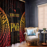 Custom Papua New Guinea Cricket Window Curtain Go Barramundis LT9 - Polynesian Pride