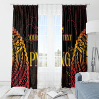 Custom Papua New Guinea Cricket Window Curtain Go Barramundis LT9 - Polynesian Pride