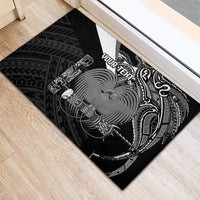 Custom Papua New Guinea Cricket Rubber Doormat Tribal Bird of Paradise Tattoo LT9 - Polynesian Pride