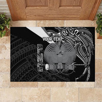 Custom Papua New Guinea Cricket Rubber Doormat Tribal Bird of Paradise Tattoo LT9 - Polynesian Pride