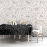 Custom Papua New Guinea Cricket Tablecloth Tribal Bird of Paradise Tattoo LT9 - Polynesian Pride