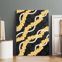 Aloha Melemele Hibiscus Pikake Lei Canvas Wall Art Hawaiian Quilt Pattern