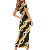 Aloha Melemele Hibiscus Pikake Lei Family Matching Short Sleeve Bodycon Dress and Hawaiian Shirt Hawaiian Quilt Pattern