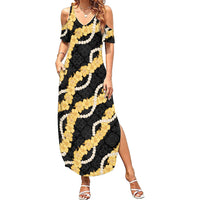 Aloha Melemele Hibiscus Pikake Lei Family Matching Summer Maxi Dress and Hawaiian Shirt Hawaiian Quilt Pattern