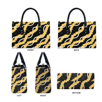 Aloha Melemele Hibiscus Pikake Lei Leather Bag Hawaiian Quilt Pattern
