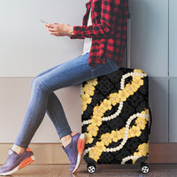 Aloha Melemele Hibiscus Pikake Lei Luggage Cover Hawaiian Quilt Pattern