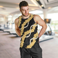 Aloha Melemele Hibiscus Pikake Lei Men Tank Top Hawaiian Quilt Pattern