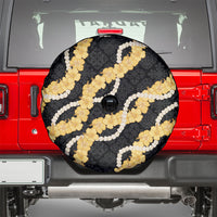 Aloha Melemele Hibiscus Pikake Lei Spare Tire Cover Hawaiian Quilt Pattern LT9 - Polynesian Pride