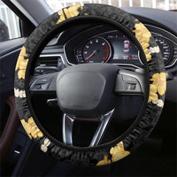 Aloha Melemele Hibiscus Pikake Lei Steering Wheel Cover Hawaiian Quilt Pattern