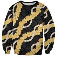 Aloha Melemele Hibiscus Pikake Lei Sweatshirt Hawaiian Quilt Pattern