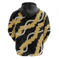 Aloha Melemele Hibiscus Pikake Lei Zip Hoodie Hawaiian Quilt Pattern