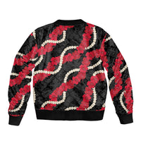 Aloha Ula'ula Hibiscus Pikake Lei Bomber Jacket Hawaiian Quilt Pattern