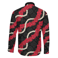 Aloha Ula'ula Hibiscus Pikake Lei Family Matching Puletasi and Hawaiian Shirt Hawaiian Quilt Pattern