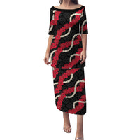 Aloha Ula'ula Hibiscus Pikake Lei Family Matching Puletasi and Hawaiian Shirt Hawaiian Quilt Pattern
