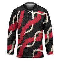 Aloha Ula'ula Hibiscus Pikake Lei Hockey Jersey Hawaiian Quilt Pattern