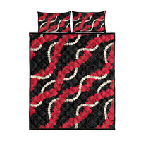 Aloha Ula'ula Hibiscus Pikake Lei Quilt Bed Set Hawaiian Quilt Pattern
