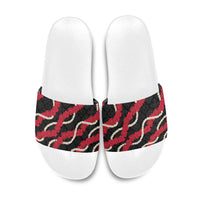 Aloha Ula'ula Hibiscus Pikake Lei Slide Sandals Hawaiian Quilt Pattern