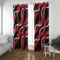 Aloha Ula'ula Hibiscus Pikake Lei Window Curtain Hawaiian Quilt Pattern