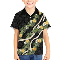 Puakenikeni Anthurium Pikake Lei Family Matching Short Sleeve Bodycon Dress and Hawaiian Shirt Hawaiian Quilt Pattern