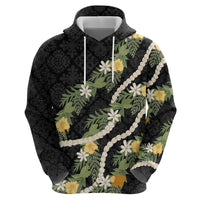 Puakenikeni Anthurium Pikake Lei Hoodie Hawaiian Quilt Pattern