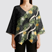 Puakenikeni Anthurium Pikake Lei Kimono Sleeve Blouse Hawaiian Quilt Pattern