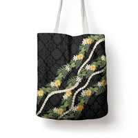 Puakenikeni Anthurium Pikake Lei Tote Bag Hawaiian Quilt Pattern