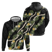 Puakenikeni Anthurium Pikake Lei Zip Hoodie Hawaiian Quilt Pattern