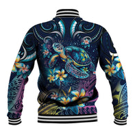 Plumeria Turtles Traditional Tribal Baseball Jacket LT9 - Polynesian Pride