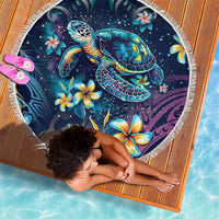 Plumeria Turtles Traditional Tribal Beach Blanket LT9 - Polynesian Pride