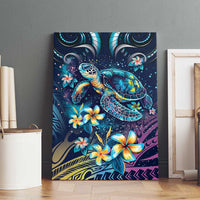 Plumeria Turtles Traditional Tribal Canvas Wall Art LT9 - Polynesian Pride