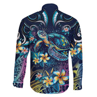 Plumeria Turtles Traditional Tribal Family Matching Mermaid Dress and Hawaiian Shirt