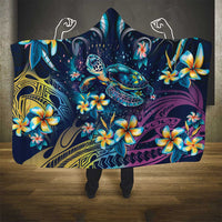 Plumeria Turtles Traditional Tribal Hooded Blanket LT9 - Polynesian Pride