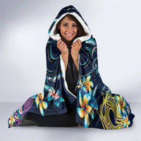Plumeria Turtles Traditional Tribal Hooded Blanket LT9 - Polynesian Pride