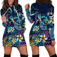 Plumeria Turtles Traditional Tribal Hoodie Dress LT9 - Polynesian Pride