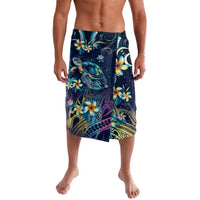 Plumeria Turtles Traditional Tribal Lavalava LT9 Black - Polynesian Pride
