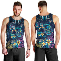 Plumeria Turtles Traditional Tribal Men Tank Top LT9 - Polynesian Pride