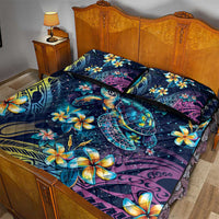 Plumeria Turtles Traditional Tribal Quilt Bed Set LT9 - Polynesian Pride