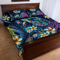 Plumeria Turtles Traditional Tribal Quilt Bed Set LT9 - Polynesian Pride