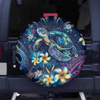Plumeria Turtles Traditional Tribal Spare Tire Cover LT9 - Polynesian Pride