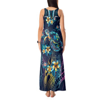 Plumeria Turtles Traditional Tribal Tank Maxi Dress LT9 - Polynesian Pride