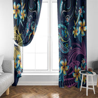 Plumeria Turtles Traditional Tribal Window Curtain LT9 - Polynesian Pride