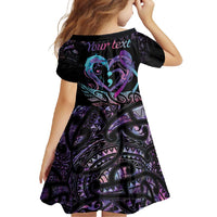 Personalised Your Life Matters Family Matching Mermaid Dress and Hawaiian Shirt Suicide Prevention Awareness Semicolon Heart
